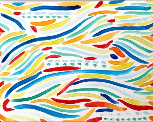 atelier kong abstract contemporary bold colors watercolor artwork oceans