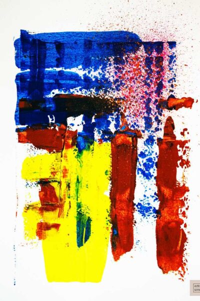 atelier KONG artist abstract artworks affordable prints Los Angeles artist Healing Blues Yellow Pink Brown